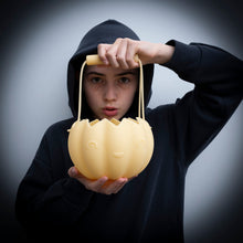 Load image into Gallery viewer, We Might Be Tiny Halloween Glow-In-The-Dark Pumpkin Basket