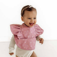 Load image into Gallery viewer, Pink Fleur Frill - Snuggle Hunny Bib Waterproof