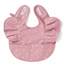 Load image into Gallery viewer, Pink Fleur Frill - Snuggle Hunny Bib Waterproof