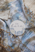 Load image into Gallery viewer, Snuggle Hunny Kids - Eventide & Ice Blue Reversible Milestone Cards