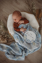 Load image into Gallery viewer, Snuggle Hunny Kids - Eventide &amp; Ice Blue Reversible Milestone Cards
