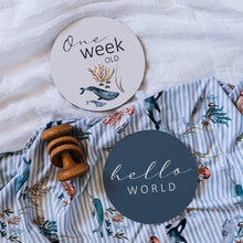 Load image into Gallery viewer, Snuggle Hunny Kids - Whale & Azure Reversible Milestone Cards