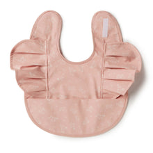 Load image into Gallery viewer, Dusty Rose Flower Frill - Snuggle Hunny Bib Waterproof
