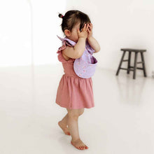 Load image into Gallery viewer, Lilac Bloom Frill - Snuggle Hunny Bib Waterproof