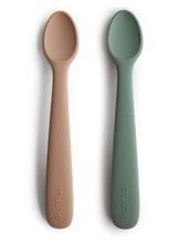 Load image into Gallery viewer, Mushie Silicone Feeding Spoons (2-Pack)