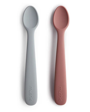 Load image into Gallery viewer, Mushie Silicone Feeding Spoons (2-Pack)