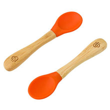 Load image into Gallery viewer, Bamboo Bamboo Baby Spoon with Soft Curved Silicone Tip (1pc only)