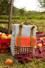 Load image into Gallery viewer, Sticky Lemon Backpack Large Gingham (Pool Green + Apple Red + Leaf Green)