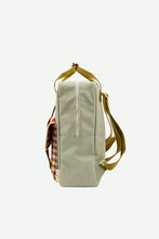 Load image into Gallery viewer, Sticky Lemon Backpack Large Gingham (Pool Green + Apple Red + Leaf Green)