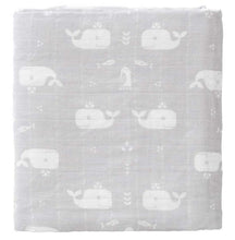 Load image into Gallery viewer, Fresk Swaddle Set of 2 (120x120cm) - Whale Grey
