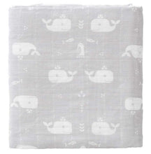 Load image into Gallery viewer, Fresk Swaddle Set of 2 (120x120cm) - Whale Grey