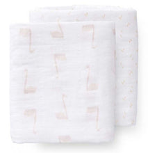 Load image into Gallery viewer, Fresk Swaddle Set of 2 (120x120cm) - Swan