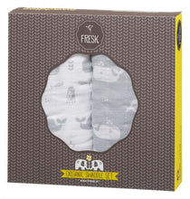 Load image into Gallery viewer, Fresk Swaddle Set of 2 (120x120cm) - Whale Grey