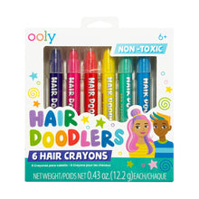 Load image into Gallery viewer, ooly Hair Doodlers Hair Crayons - Set of 6
