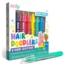 Load image into Gallery viewer, ooly Hair Doodlers Hair Crayons - Set of 6
