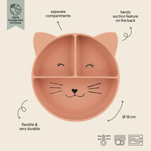 Load image into Gallery viewer, Trixie Silicone Divided Suction Plate - Mrs. Cat
