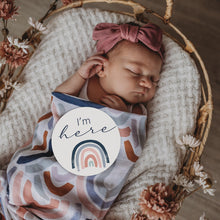 Load image into Gallery viewer, Snuggle Hunny Kids - Rainbow Baby &amp; Sage Reversible Milestone Cards

