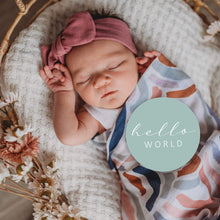 Load image into Gallery viewer, Snuggle Hunny Kids - Rainbow Baby &amp; Sage Reversible Milestone Cards

