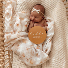 Load image into Gallery viewer, Snuggle Hunny Kids - Paradise &amp; Sunrise Gold Reversible Milestone Cards
