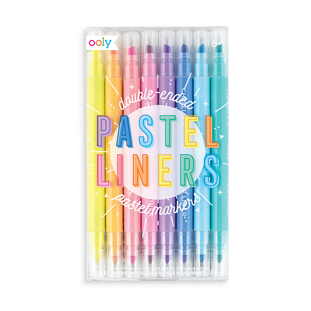 ooly Pastel Liners Double Ended Markers - Set of 8