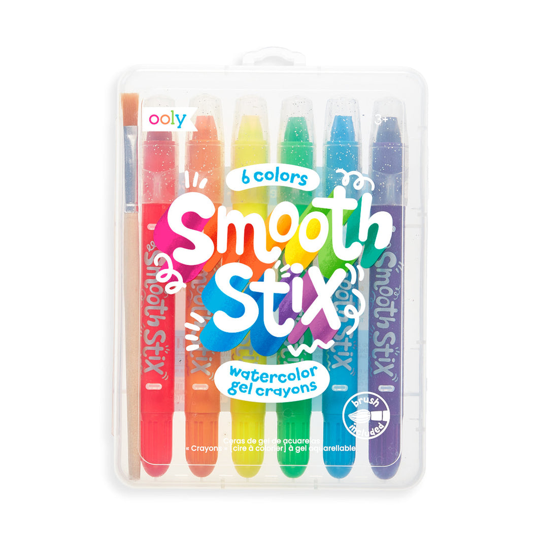 ooly Smooth Stix Watercolor Gel Crayons - Set of 6