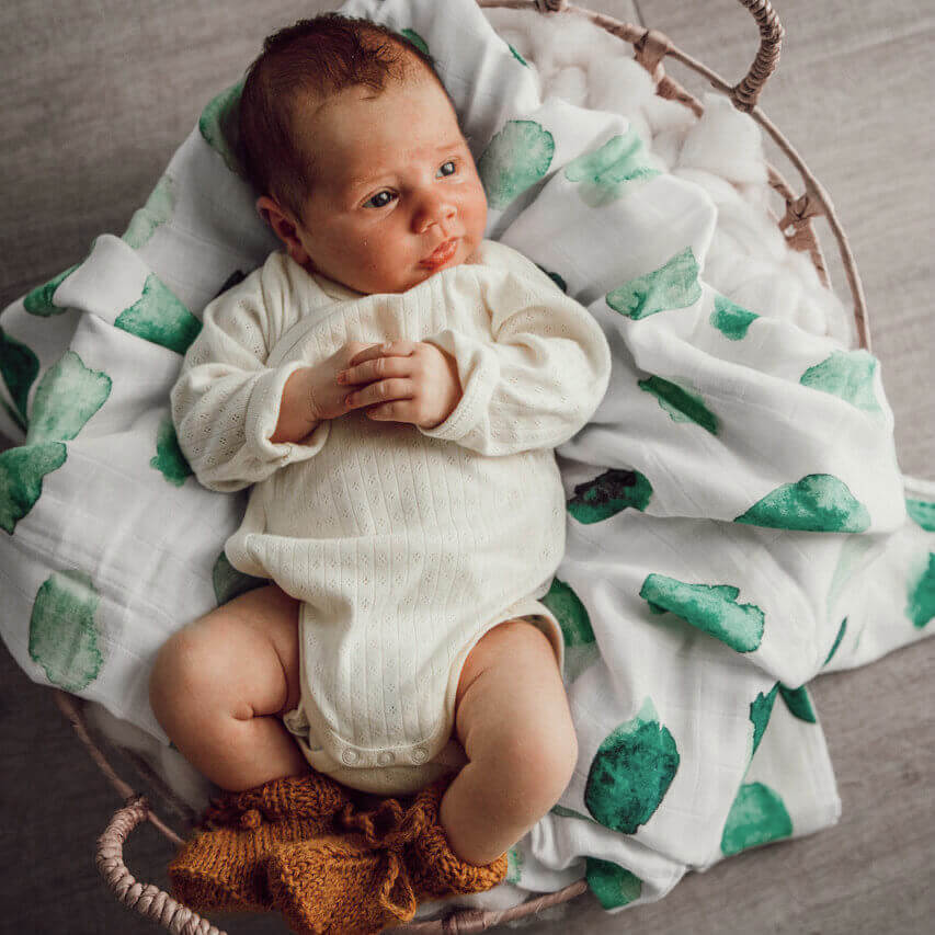 Snuggle Hunny Kids - Sea Mist Organic Muslin Wrap