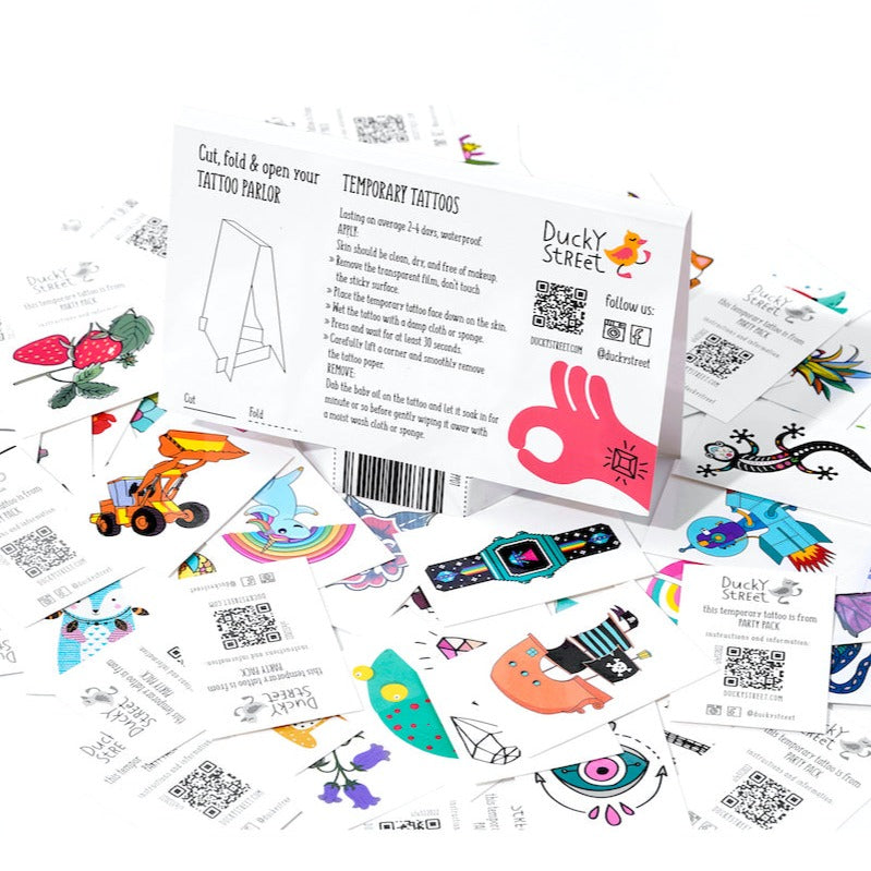 Ducky Street Tattoos - Party Pack