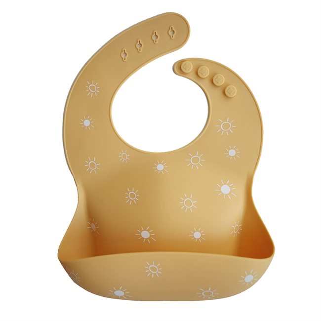 Mushie Silicone Bib, Sun