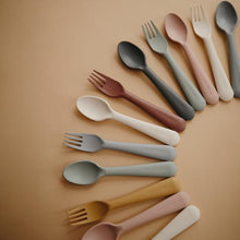 Load image into Gallery viewer, Mushie Fork and Spoon Set
