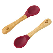 Load image into Gallery viewer, Bamboo Bamboo Baby Spoon with Soft Curved Silicone Tip (1pc only)
