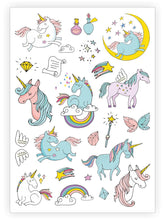 Load image into Gallery viewer, Ducky Street Tattoos - Unicorns
