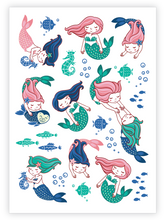 Load image into Gallery viewer, Ducky Street Tattoos - Mermaids
