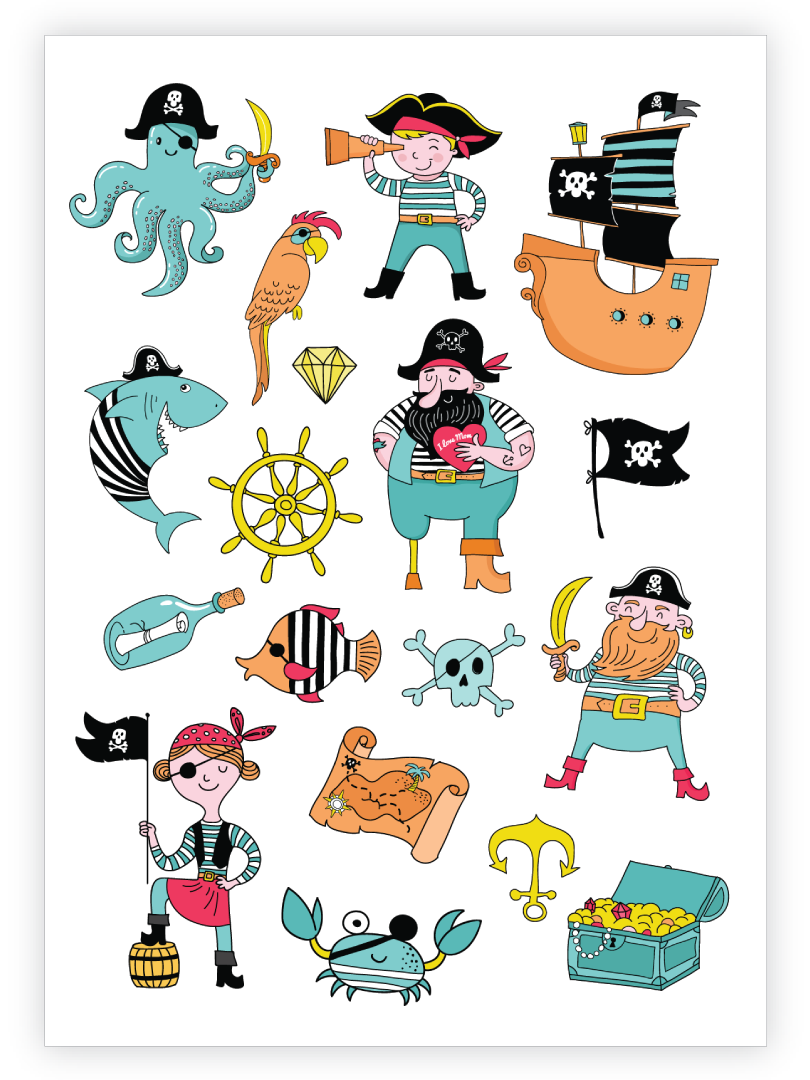 Ducky Street Tattoos - Pirates