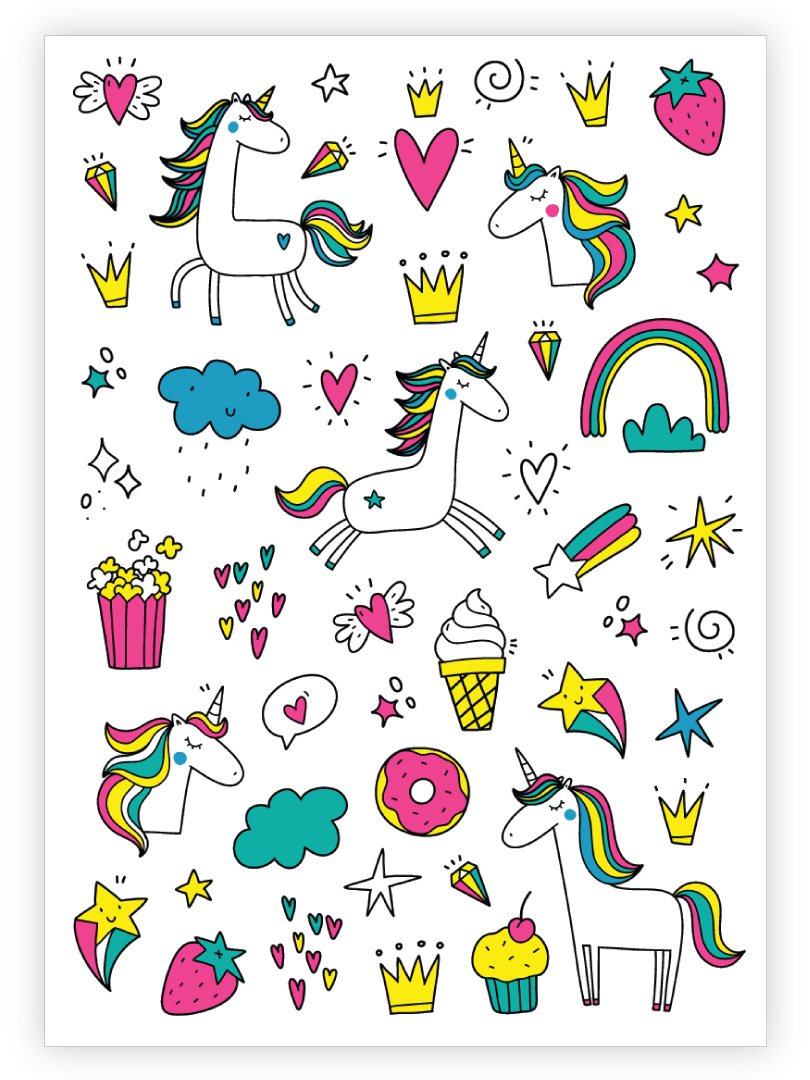 Ducky Street Tattoos - Unicorn Squad