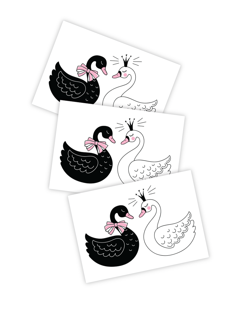 Ducky Street Tattoos - Swans