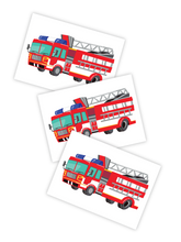 Load image into Gallery viewer, Ducky Street Tattoos - Fire Engine
