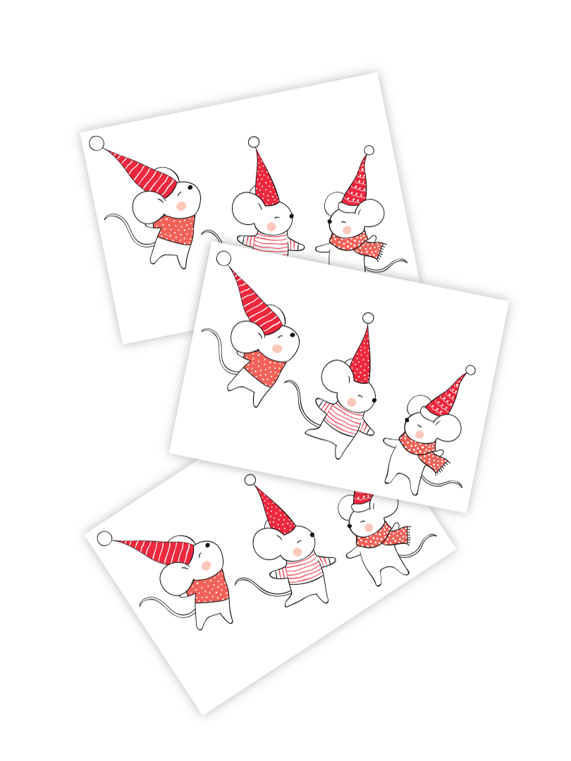 Ducky Street Tattoos - Winter Mice