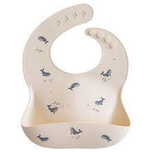 Load image into Gallery viewer, Mushie Silicone Bib, Whales
