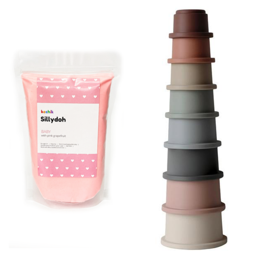 Kechik Sillydoh x Mushie Stacking Cups Toy