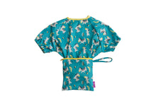Load image into Gallery viewer, Tidy Tot Cover &amp; Catch Bib (Short Sleeve) - Dancing Zebra
