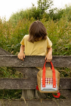 Load image into Gallery viewer, Sticky Lemon Backpack Small Gingham (Pool Green + Apple Red + Leaf Green)
