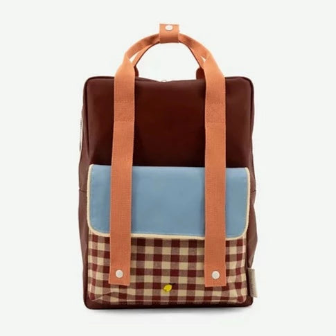 Sticky Lemon Backpack Large Gingham (Cherry Red + Sunny Blue + Berry Swirl)