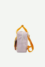 Load image into Gallery viewer, Sticky Lemon Backpack Small Gingham (Chocolate Sundae + Daisy Yellow + Mauve Lilac)
